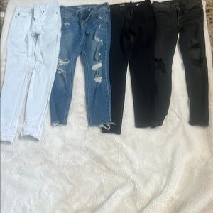 KanCan, Old Navy, American Eagle Skinny Jeans in White, Blue, and Black